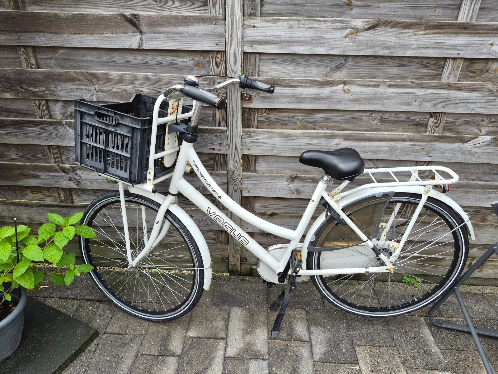 Vogue Transportfiets 28 inch Dames - Wit - Gebruikt, Fietsen en Brommers, Fietsen | Dames | Damesfietsen, Terugtraprem, Gebruikt