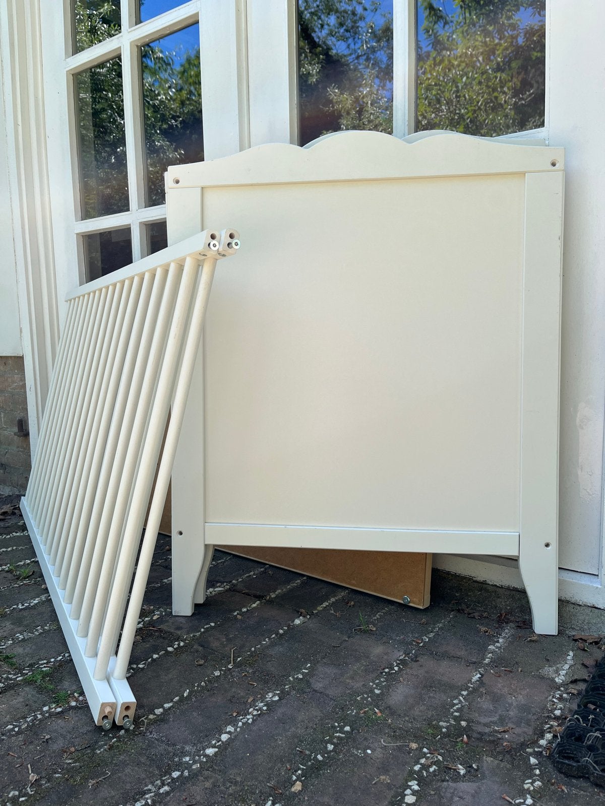 Kinderbed met spijlen - Bodem verstelbaar (60x120cm), Ophalen, Gebruikt, Minder dan 140 cm, Minder dan 70 cm