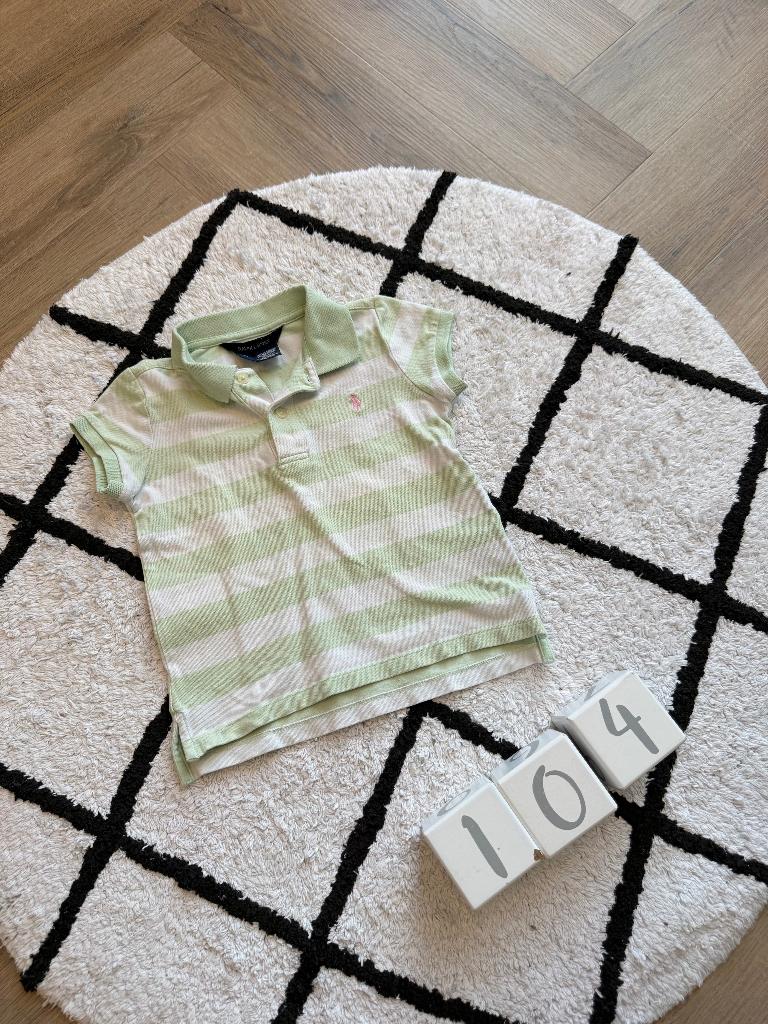 Heel goed wit groen Ralph Lauren polo shirt top 104 (3-4y), Kinderen en Baby's, Meisje, Ophalen of Verzenden, Zo goed als nieuw