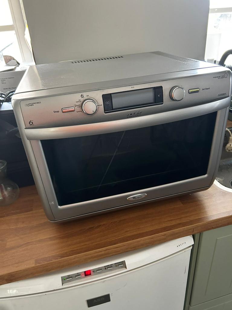 Whirlpool jt378/sl combi magnetron, Ophalen, Combimagnetron, Crisp, Gebruikt