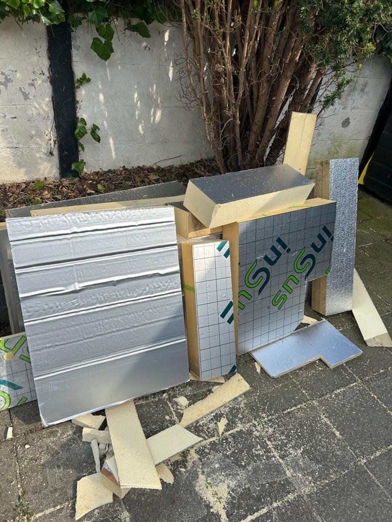 Reststukken PIR isolatie 8cm en 12cm, Ophalen, Gebruikt, Hardschuim (Pir), 15 m² of meer