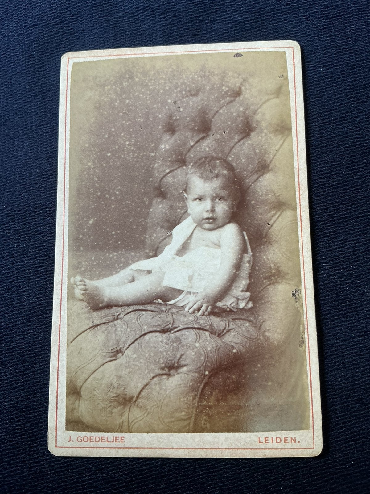 CDV, Kind, J. GOEDELJEE, LEIDEN, Carte de Visite, Gebruikt, Verzenden, Foto, Voor 1940