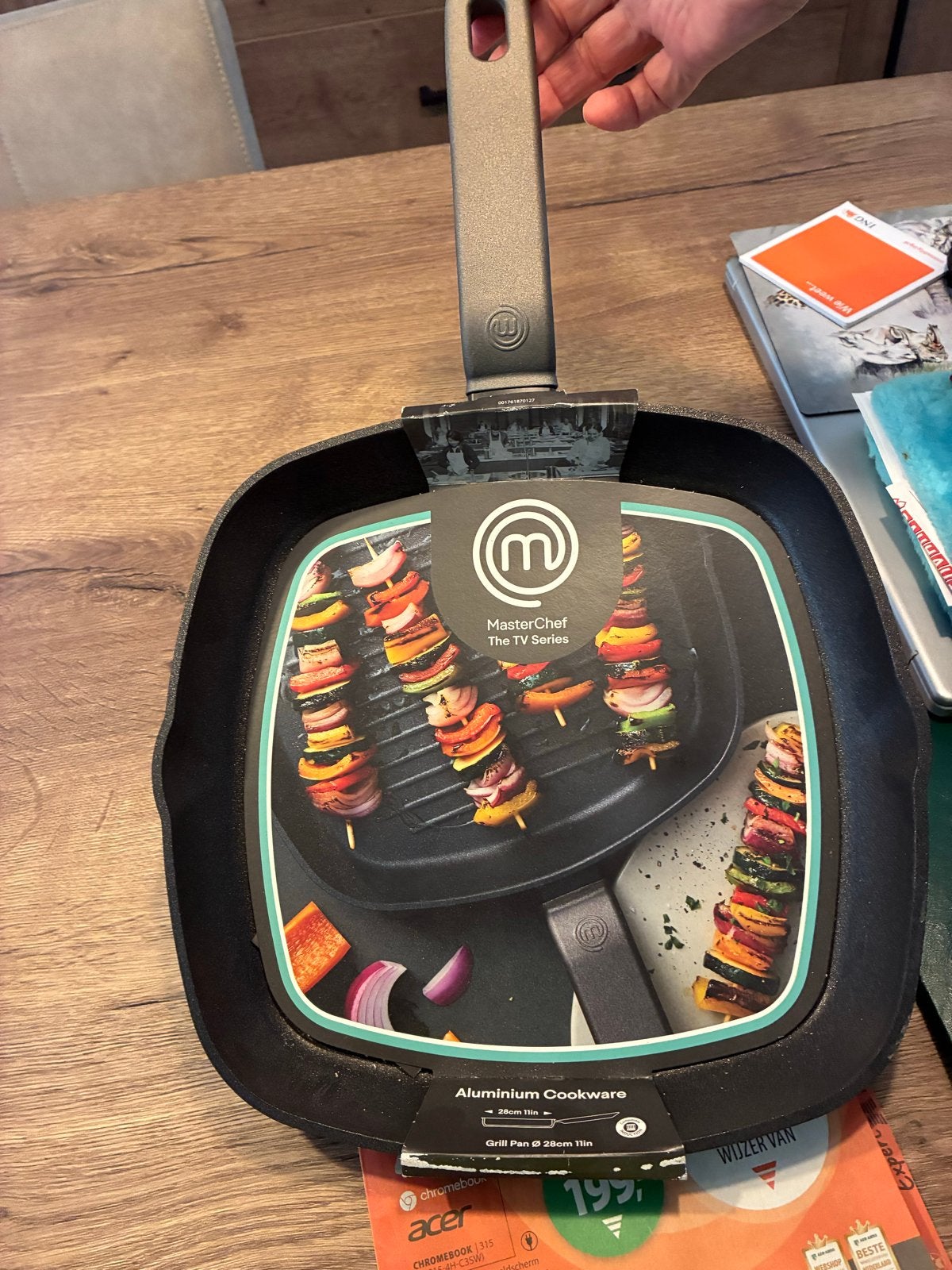 MasterChef Aluminium Grillpan Ø 28cm - Nieuw, Overige typen, Ophalen of Verzenden, Geschikt voor inductie, Overige merken