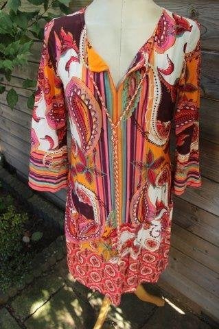 Jurk gekleurd Ana Alcazar mt 36 Vaste prijs, Kleding | Dames, Overige kleuren, Ophalen of Verzenden, Zo goed als nieuw, Knielengte