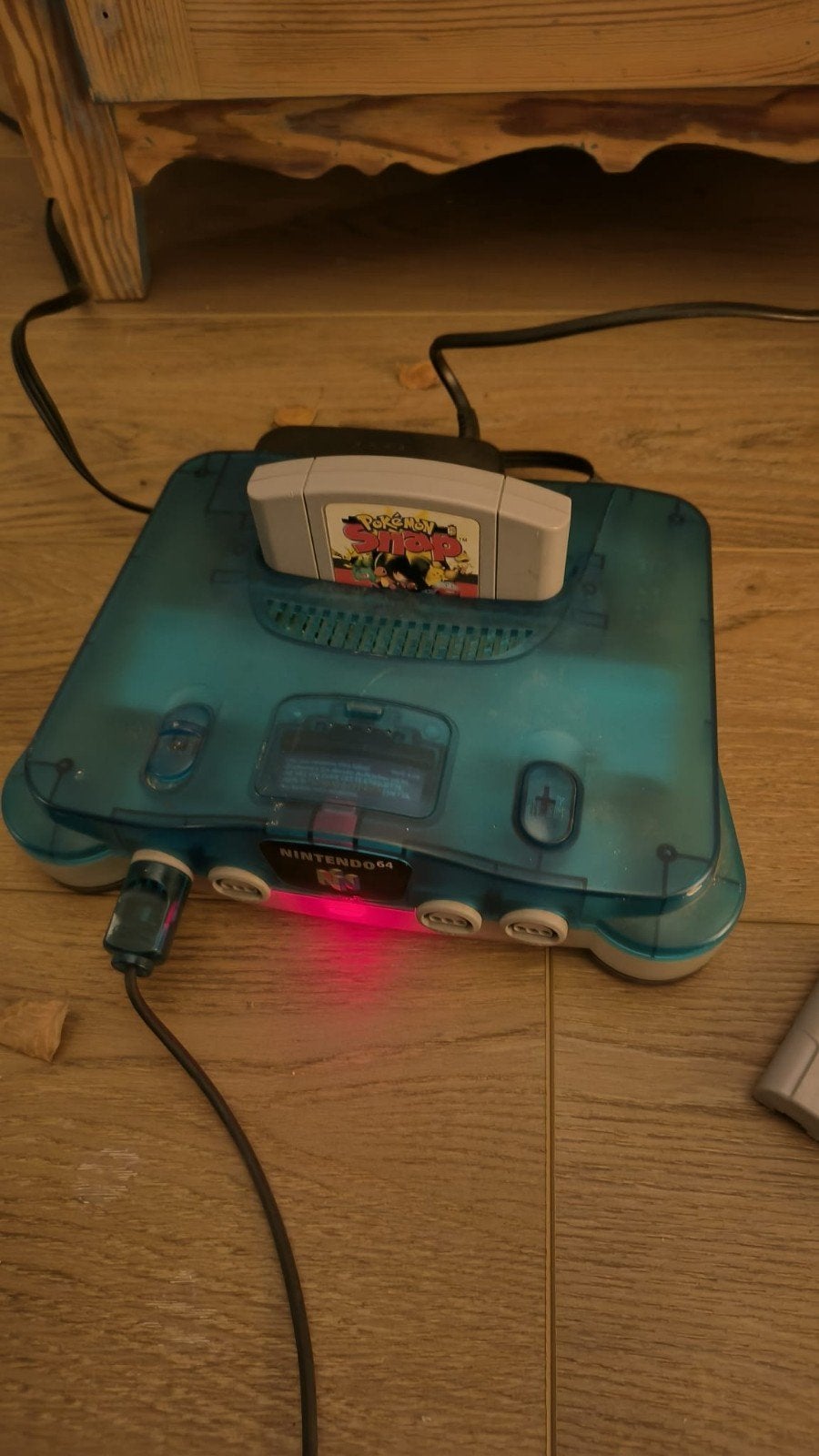Nintendo 64 - Clear Blue Editie, Ophalen of Verzenden, Zo goed als nieuw, Met 1 controller