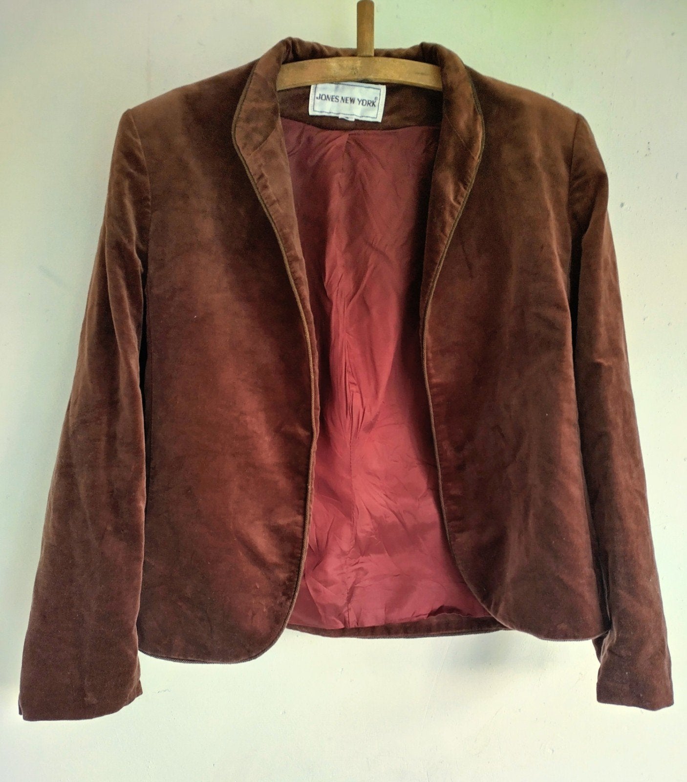 bruin fluwelen dark academia blazer/ jase M. Vintage, boho, Bruin, Verzenden, Jasje, Gedragen