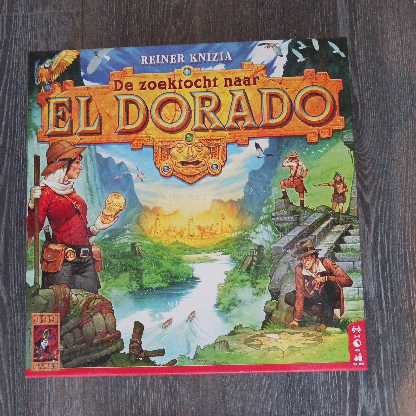 Nr 48) El Dorado: De Zoektocht naar het Gouden Land - Bordsp, Drie of vier spelers, Ophalen of Verzenden, Zo goed als nieuw, 999 Games
