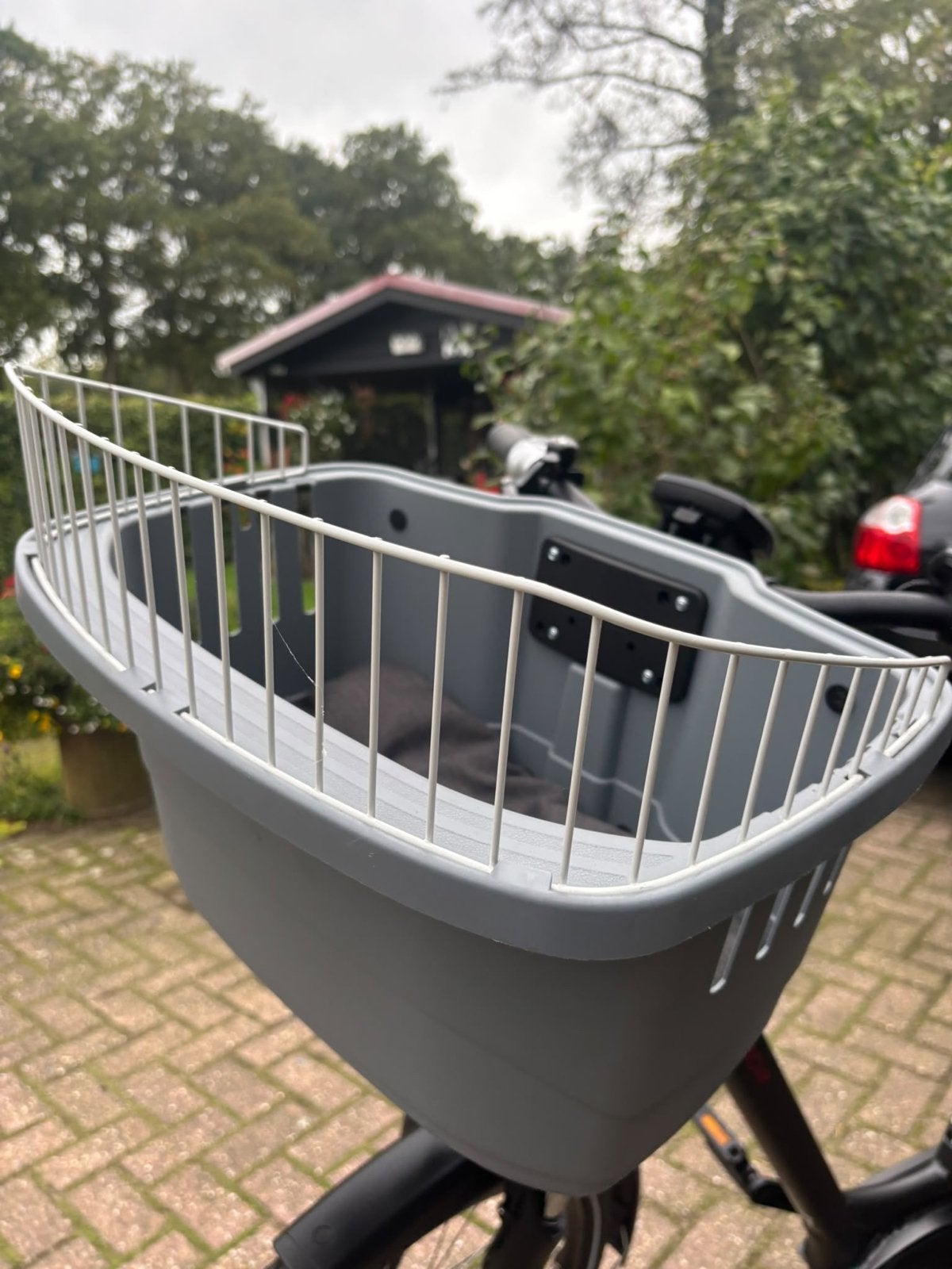 Ferplast Hondenfietsmand Grijs - Zo goed als nieuw, Ophalen of Verzenden, Zo goed als nieuw, Hondenkar, Minder dan 20 kg