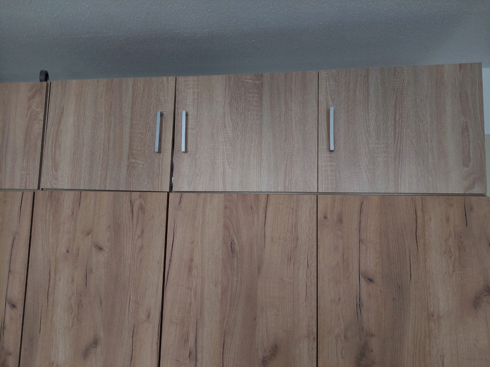 Bovenkast opzetkast Jysk, Huis en Inrichting, Kasten | Kledingkasten, Ophalen, Gebruikt, 100 tot 150 cm, Eikenhout