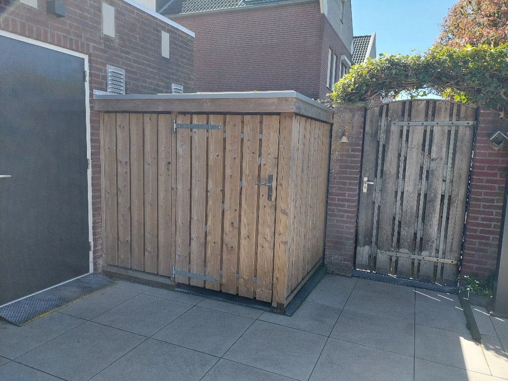 Container/opberghok in prime staat (3 jaar oud), Ophalen, Zo goed als nieuw, Hout, Containerberging