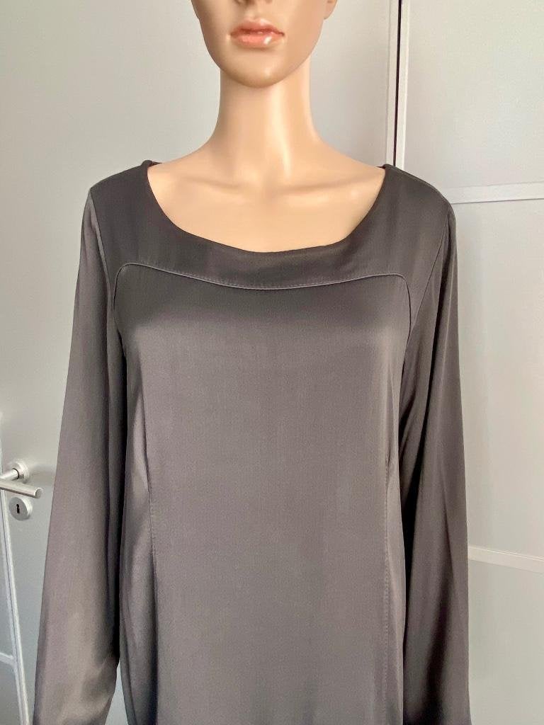 i171 Transfer maat L=42/44 jurk jurkje lang tuniek grijs, Kleding | Dames, Maat 42/44 (L), Ophalen of Verzenden, Zo goed als nieuw