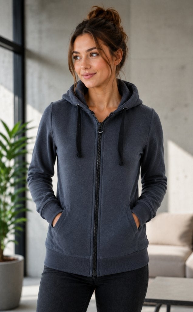 NIEUW Sweatvest met capuchon, antraciet/grijs, maat M, Maat 38/40 (M), Sublevel, Nieuw, Ophalen of Verzenden