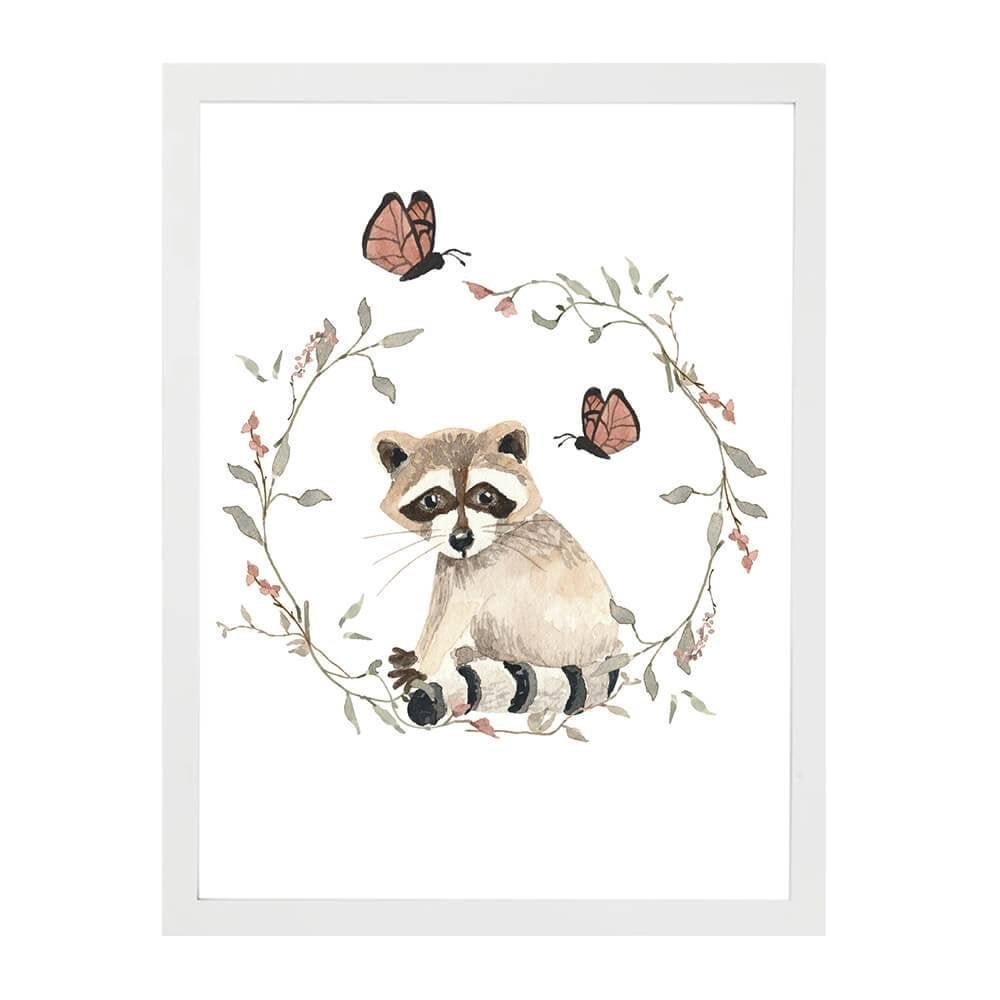 Kinderposter Bosdieren Wasbeer Aquarel Little Dreamzzz, Bi & Li Creaties, Nieuw, Ophalen of Verzenden, Bilicreaties@gmail.com