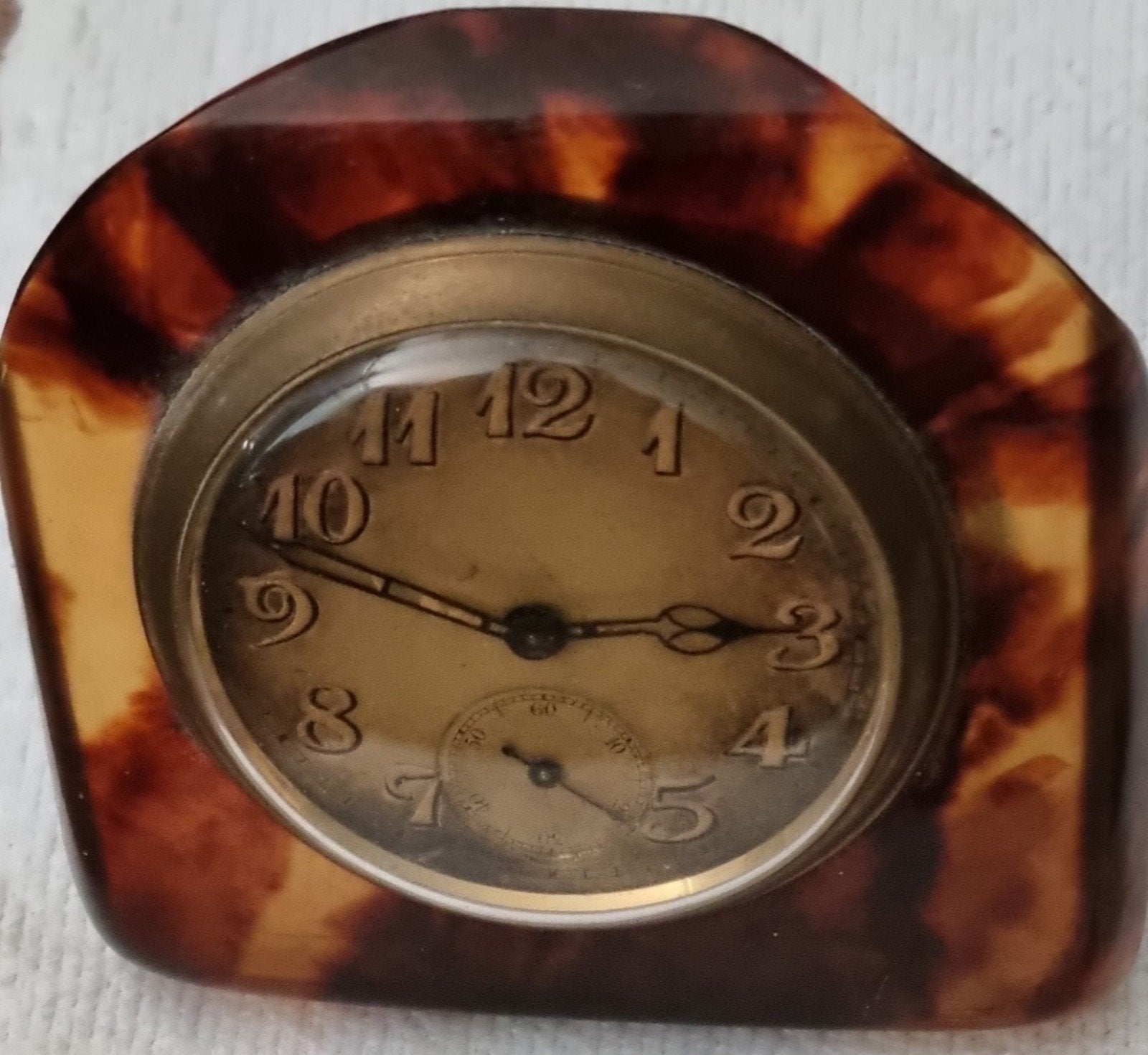 Antieke Schildpad Look Reiswekker - Vintage Klokje, Verzenden