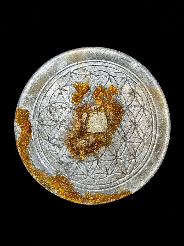Flower of Life Krachtige Zilver Seleniet Maan, Ophalen of Verzenden, Nieuw