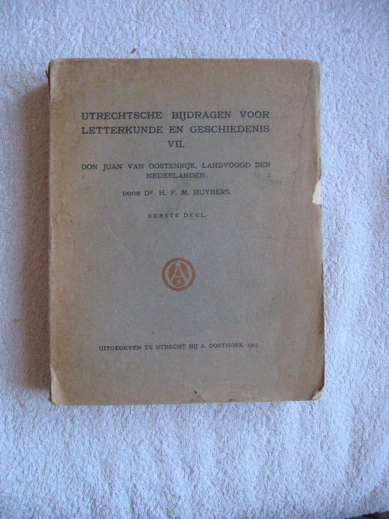 Huybers -Utrechtsche bijdragen Letterkunde Geschiedenis 1913, Ophalen of Verzenden, Dr. H.F.M. Huybers