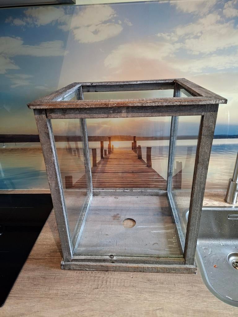 Glazen vitrine ., Glas, Minder dan 100 cm, 25 tot 50 cm, 50 tot 100 cm