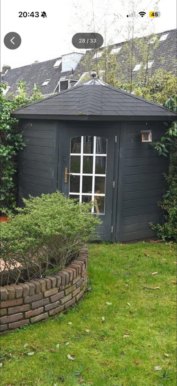 Tuinhuisje (t.e.a.b.), Tuin en Terras, Tuinhuis, 1 raam, Met overkapping, Hout