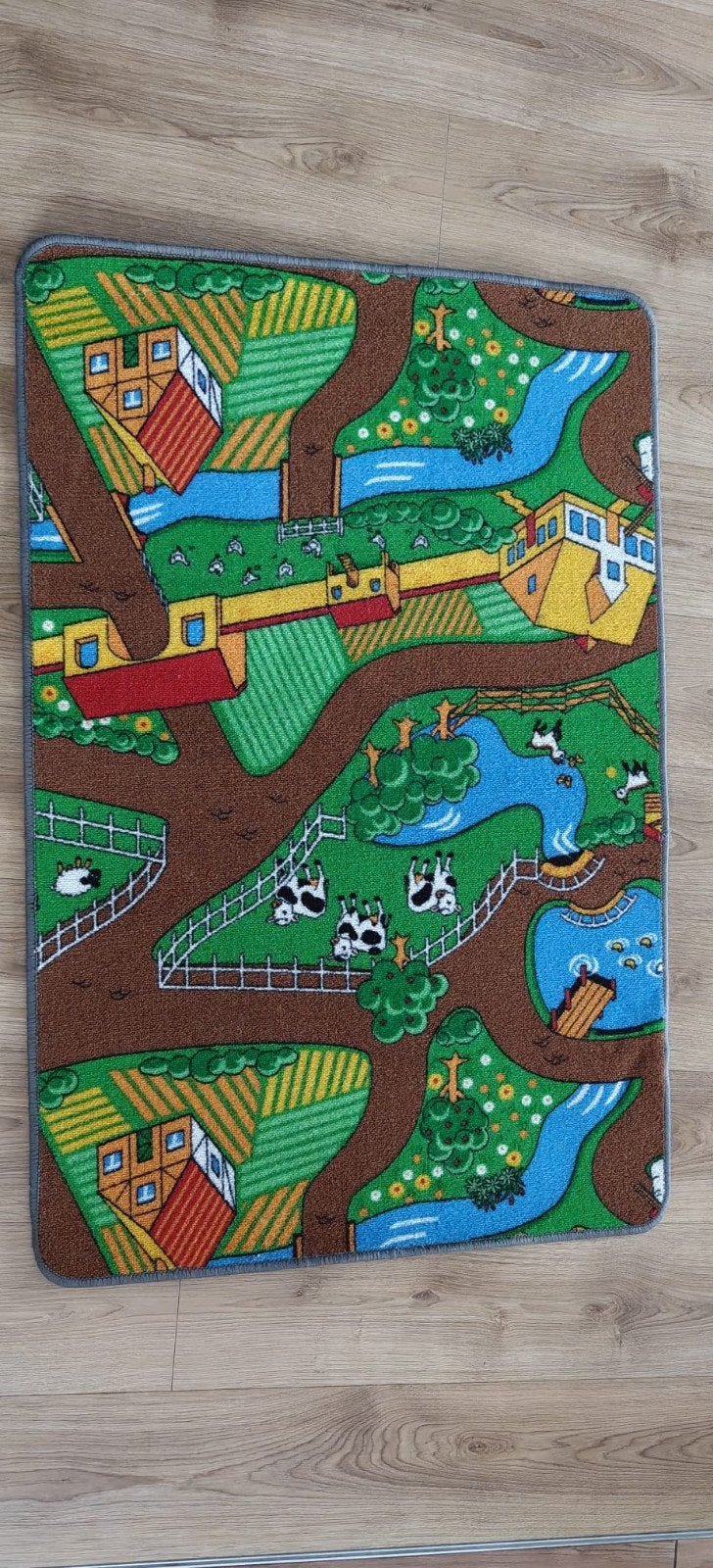 Dubbelzijdig speelkleed 120x80 cm - Boerderij & Stad, Ophalen