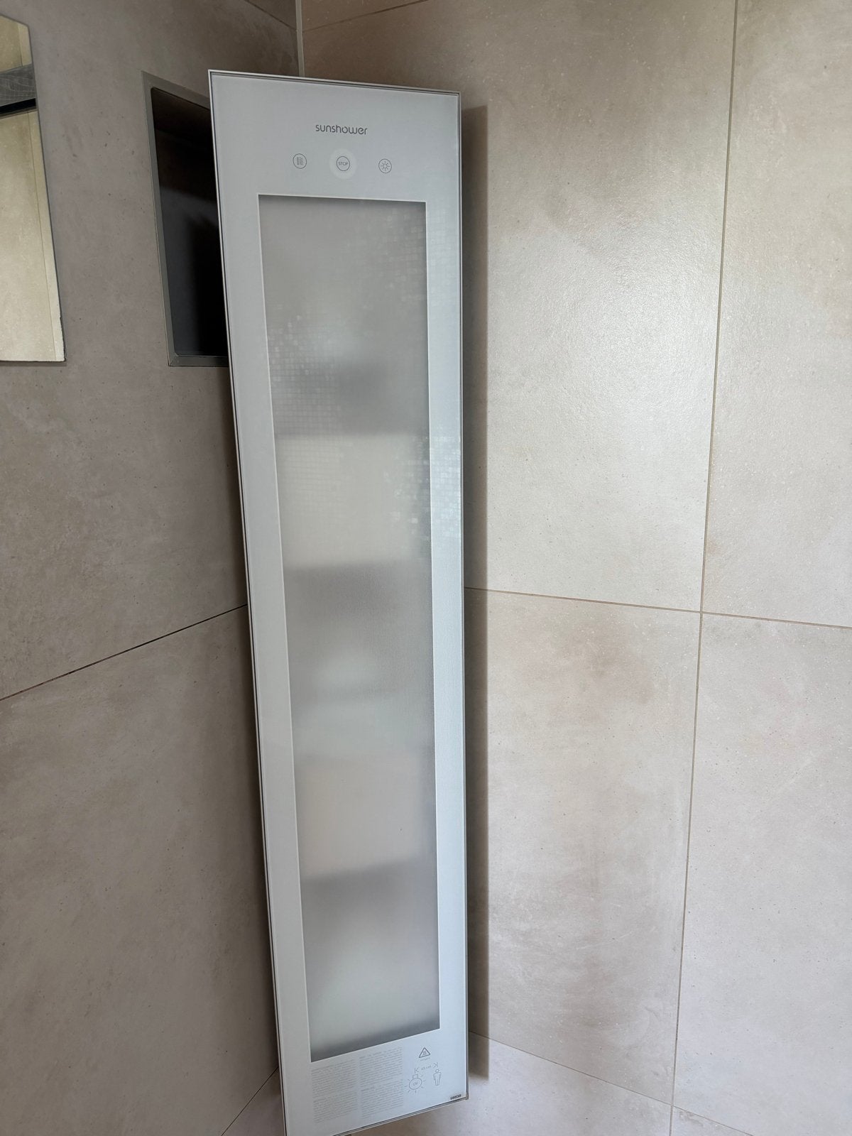 Sunshower combi wit Medium - UV en infrarood, z.g.a.n. lampe, Witgoed en Apparatuur, Zonnebanken en Gezichtsbruiners, Ophalen of Verzenden