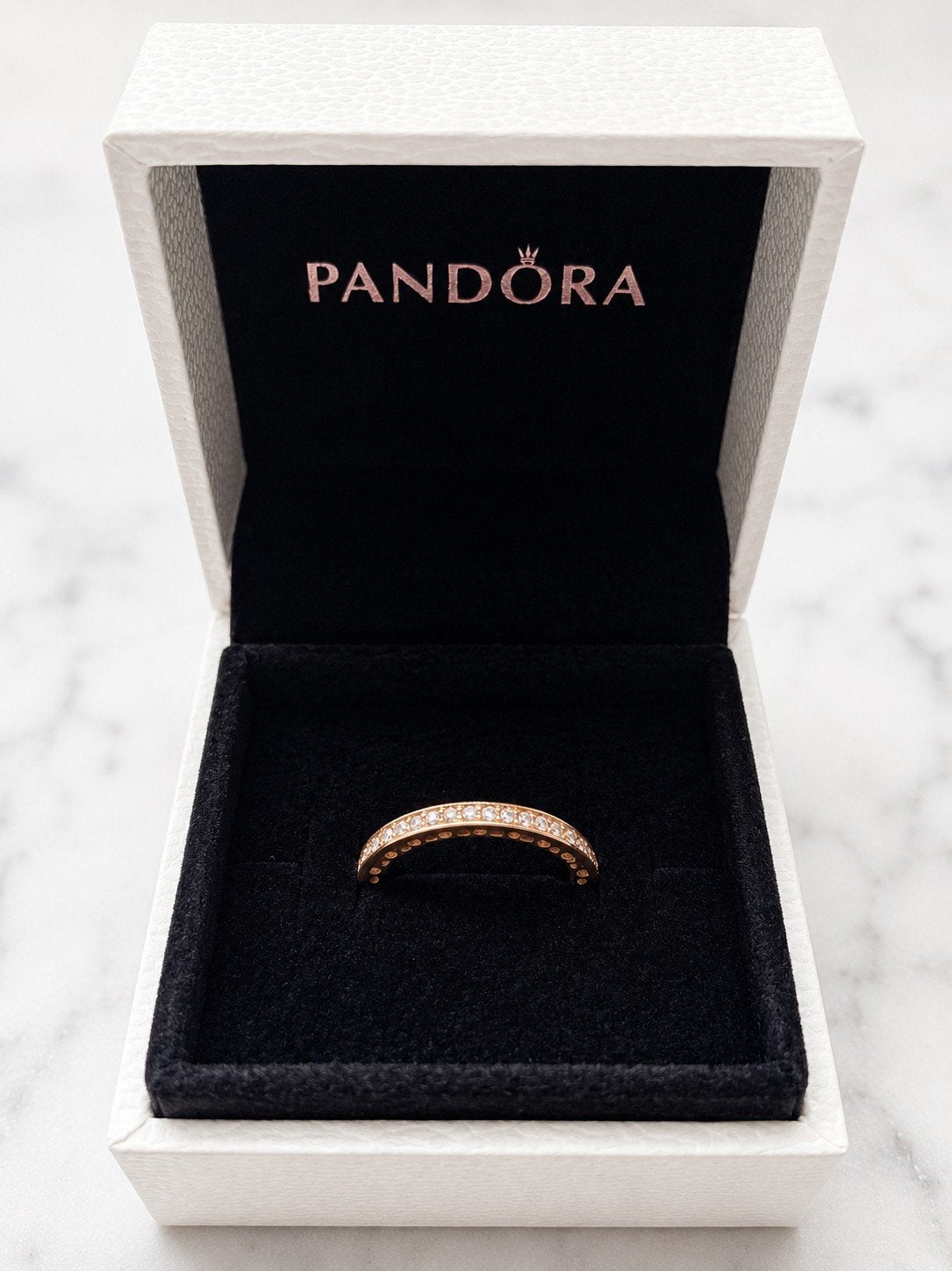 14 karaat gouden pandora ring, Ophalen of Verzenden, Dame, Goud, Goud