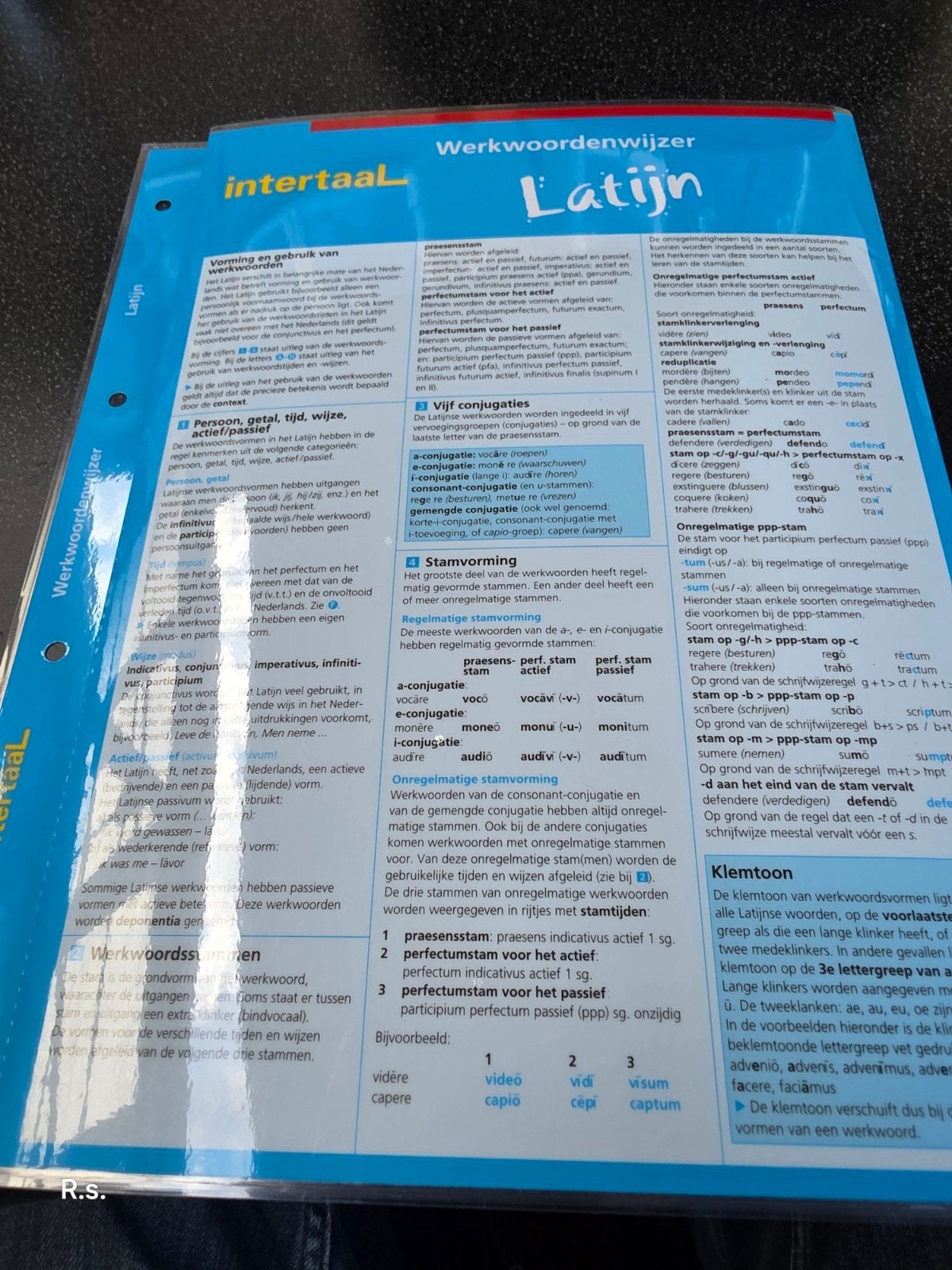 werkwoordenwijzer latijn, Ophalen of Verzenden, Nieuw, VWO, Latijn