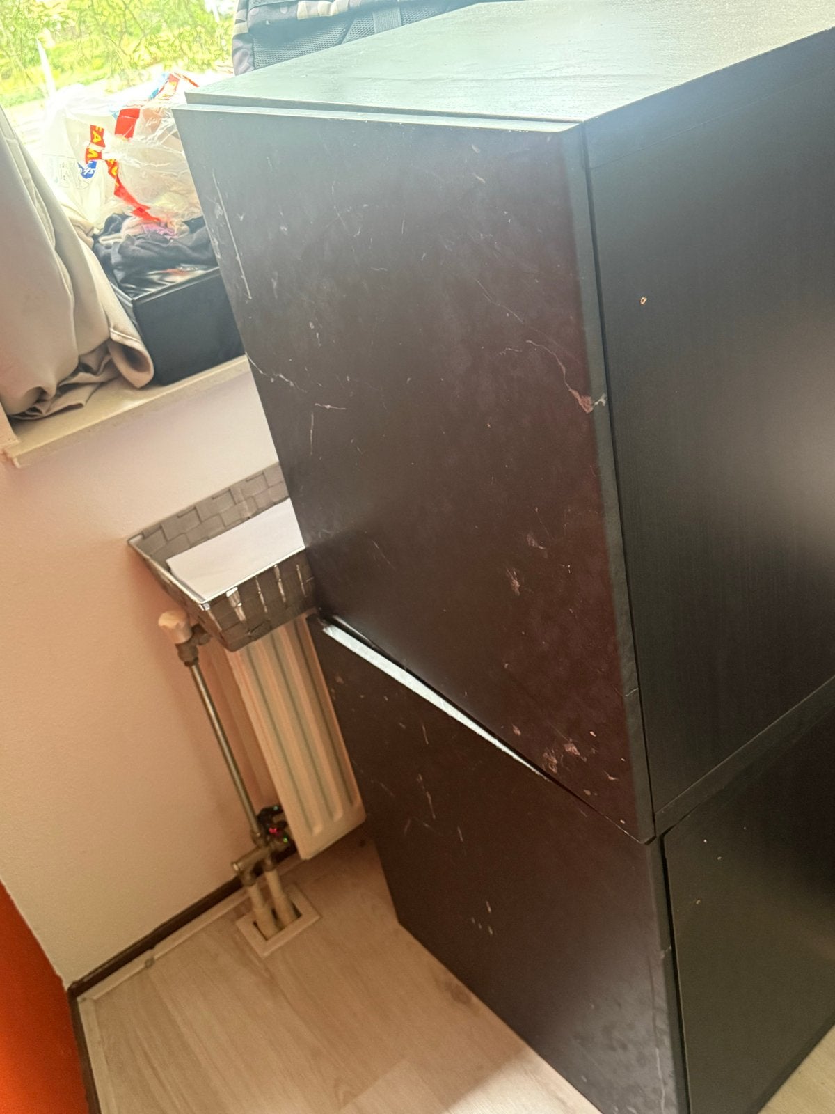 Donkerbruine kast van ikea 4stuks, Ophalen, Met plank(en), Minder dan 50 cm, Gebruikt