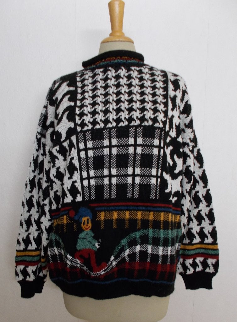 Aparte vintage print trui van Street Wear! XL, Verzenden, Zo goed als nieuw, Maat 46/48 (XL) of groter, Meerkleurig
