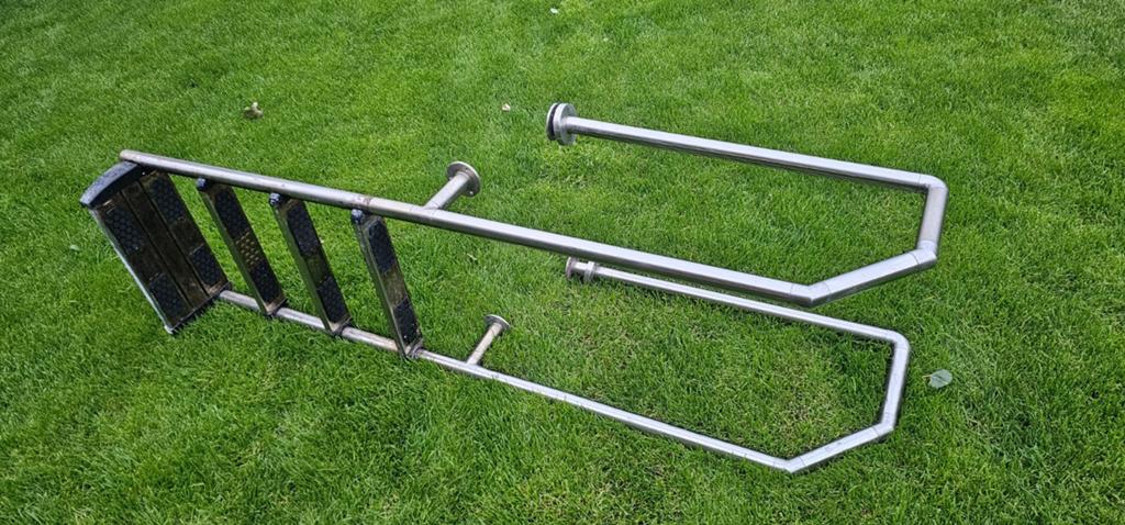 Zwemtrap steigertrap rvs vlondertrap, Ophalen