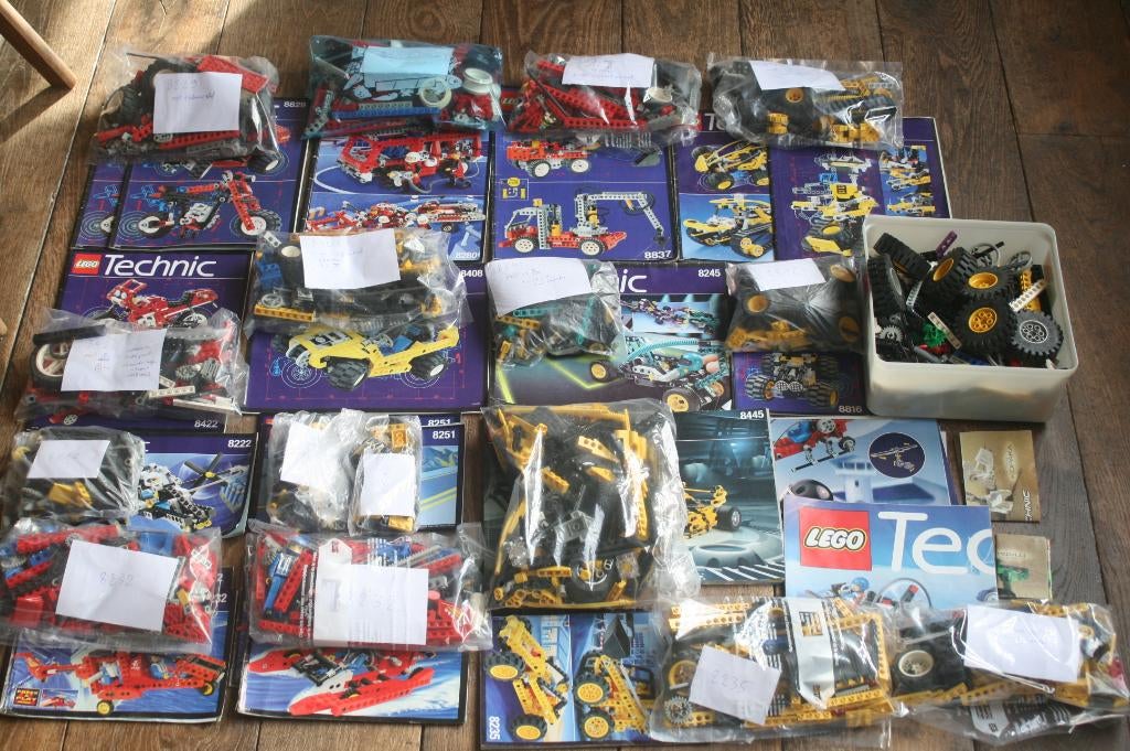 14 sets lego technic uit de jaren 90 + extra blokken +- 7 kg, Ophalen, Lego, Zo goed als nieuw, Technic