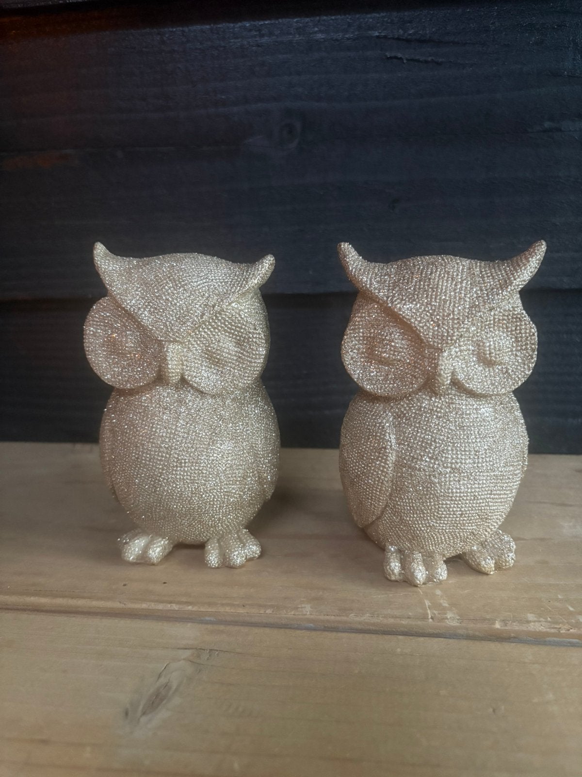 2 uiltjes champagne glitter uiltjes 12 cm, Verzamelen, Ophalen, Nieuw, Dier
