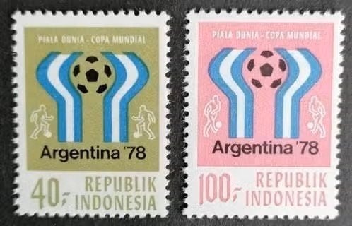 Indonesie 1978 - ZBL 918-919 - Wereldkampioenschap voetbal, Ophalen of Verzenden, Postfris, Zuidoost-Azië