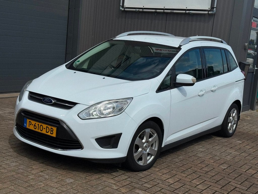 Ford Grand C-Max 1.0 Trend | Stoelverwarming | Trekhaak, Auto's, Ford, Voorwielaandrijving, Gebruikt, Zwart, Wit