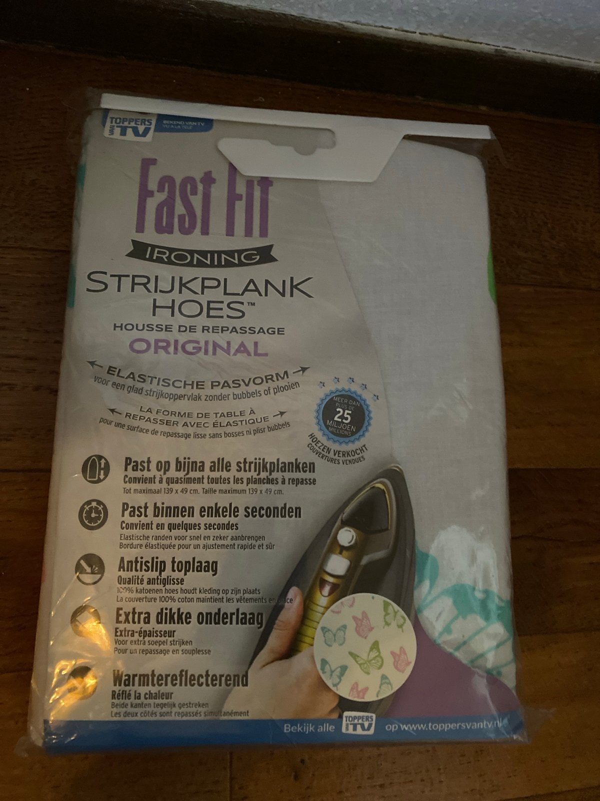 Fast Fit Strijkplankhoes Vlinders - Nieuw in verpakking, Ophalen, Nieuw