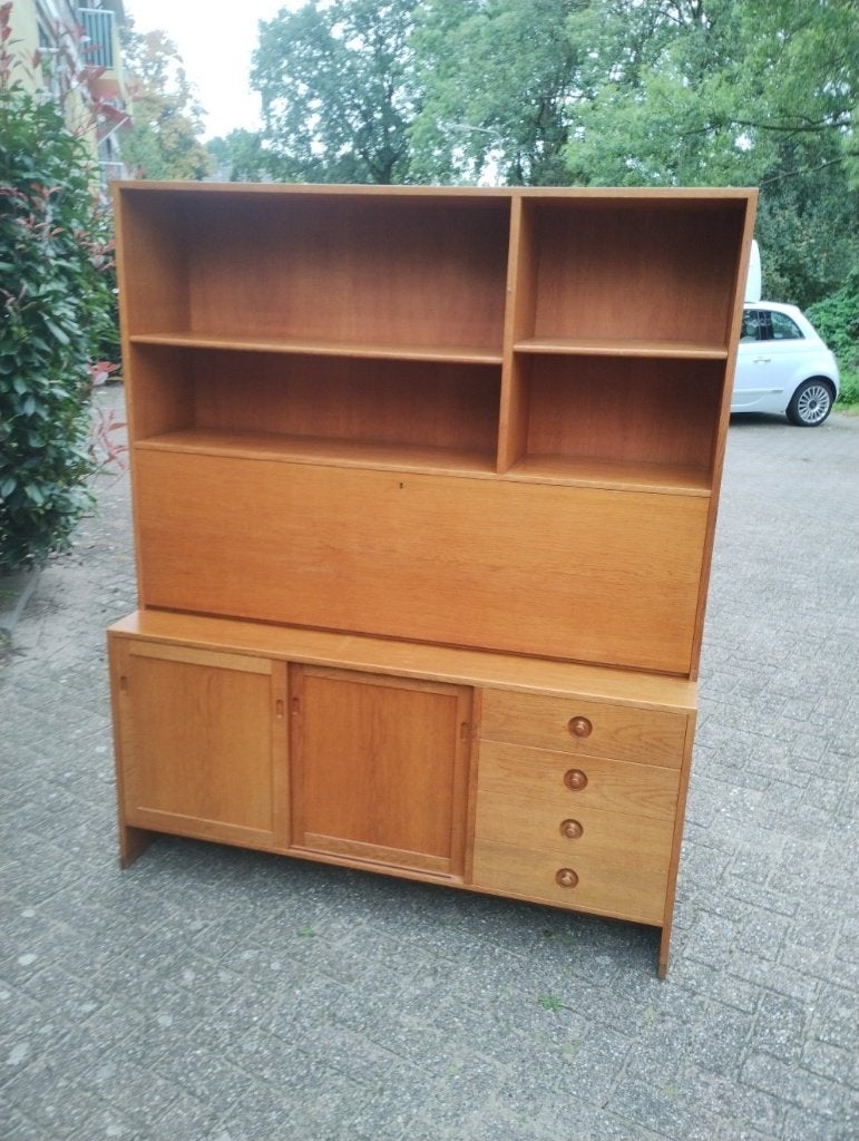 Bookcase Cabinet Bureau Secretaire by Hans J. Wegner, Ophalen of Verzenden