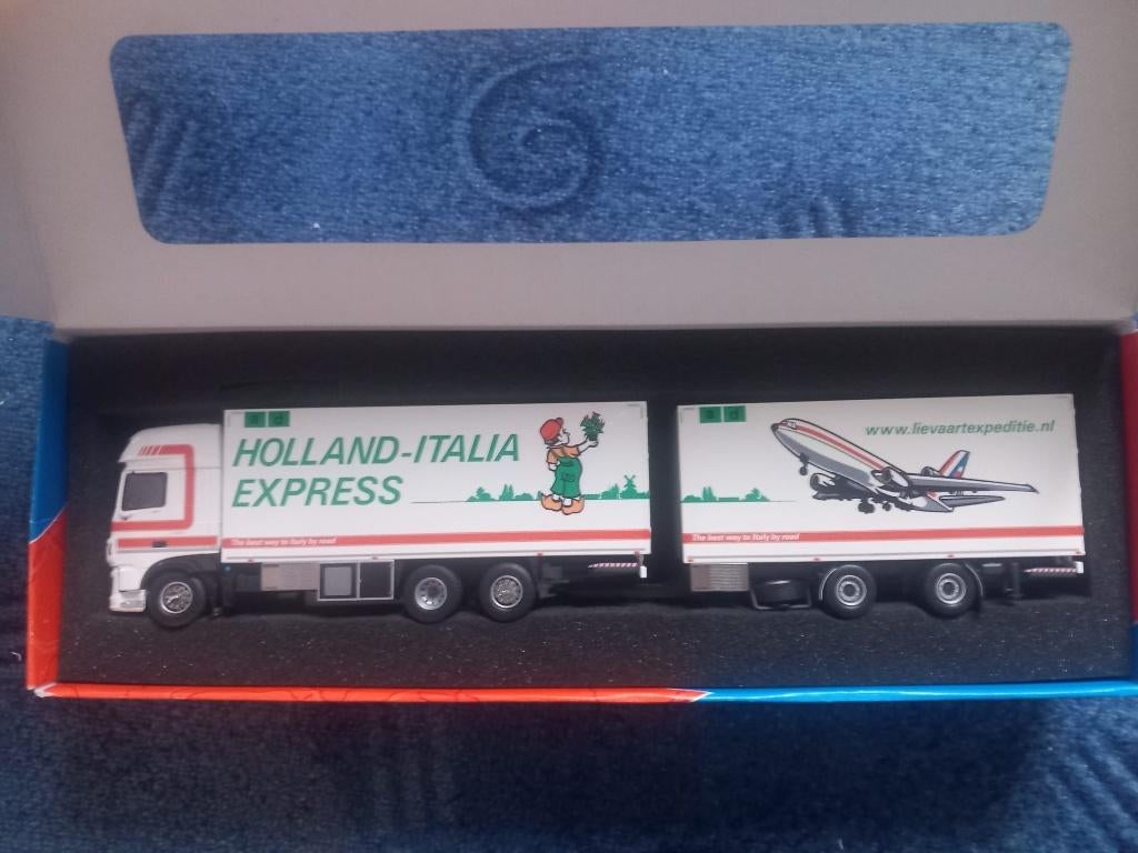 Vrachtwagen Tekno 1/50 Daf, Ophalen, Zo goed als nieuw, Bus of Vrachtwagen, Tekno