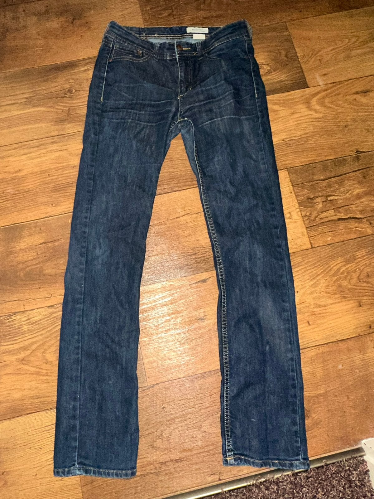 Dames donkerblauwe straight leg jeans, Ophalen of Verzenden, Zo goed als nieuw, Blauw, W28 - W29 (confectie 36)