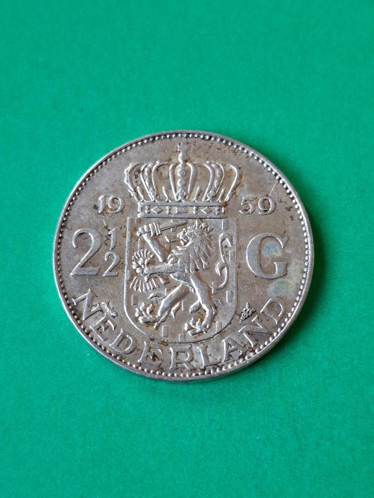 1959 rijksdaalder in zilver Juliana, Koningin Juliana, Verzenden, Zilver, Losse munt