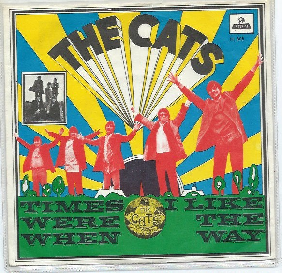 Palingpop: The Cats- Times were When Veelkleur, Gebruikt, Verzenden, 7 inch, Pop