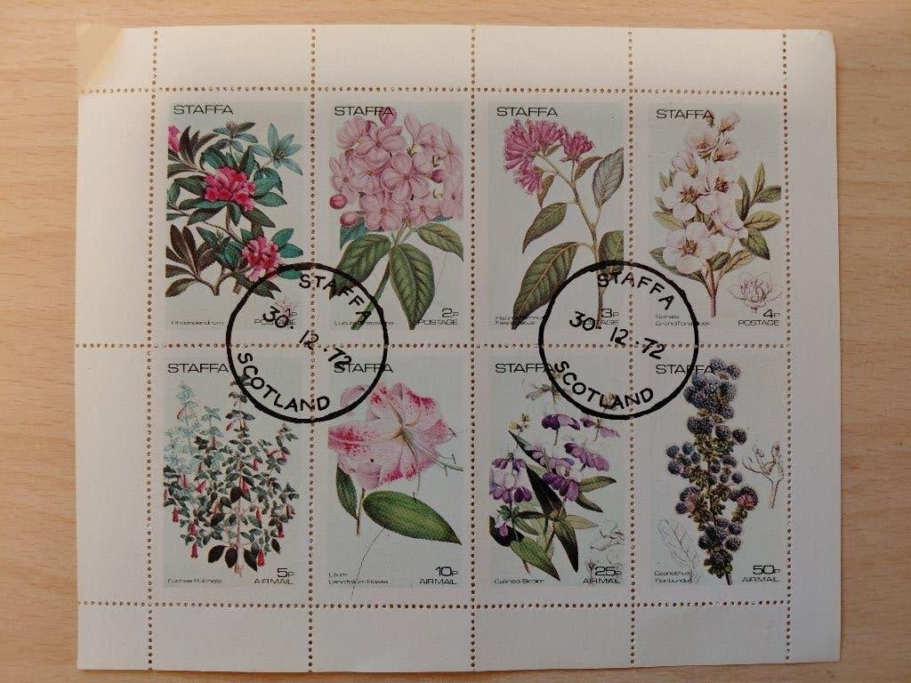 1972 Staffa Schotland velletje bloemen, Postzegels en Munten, Verzenden, Gestempeld