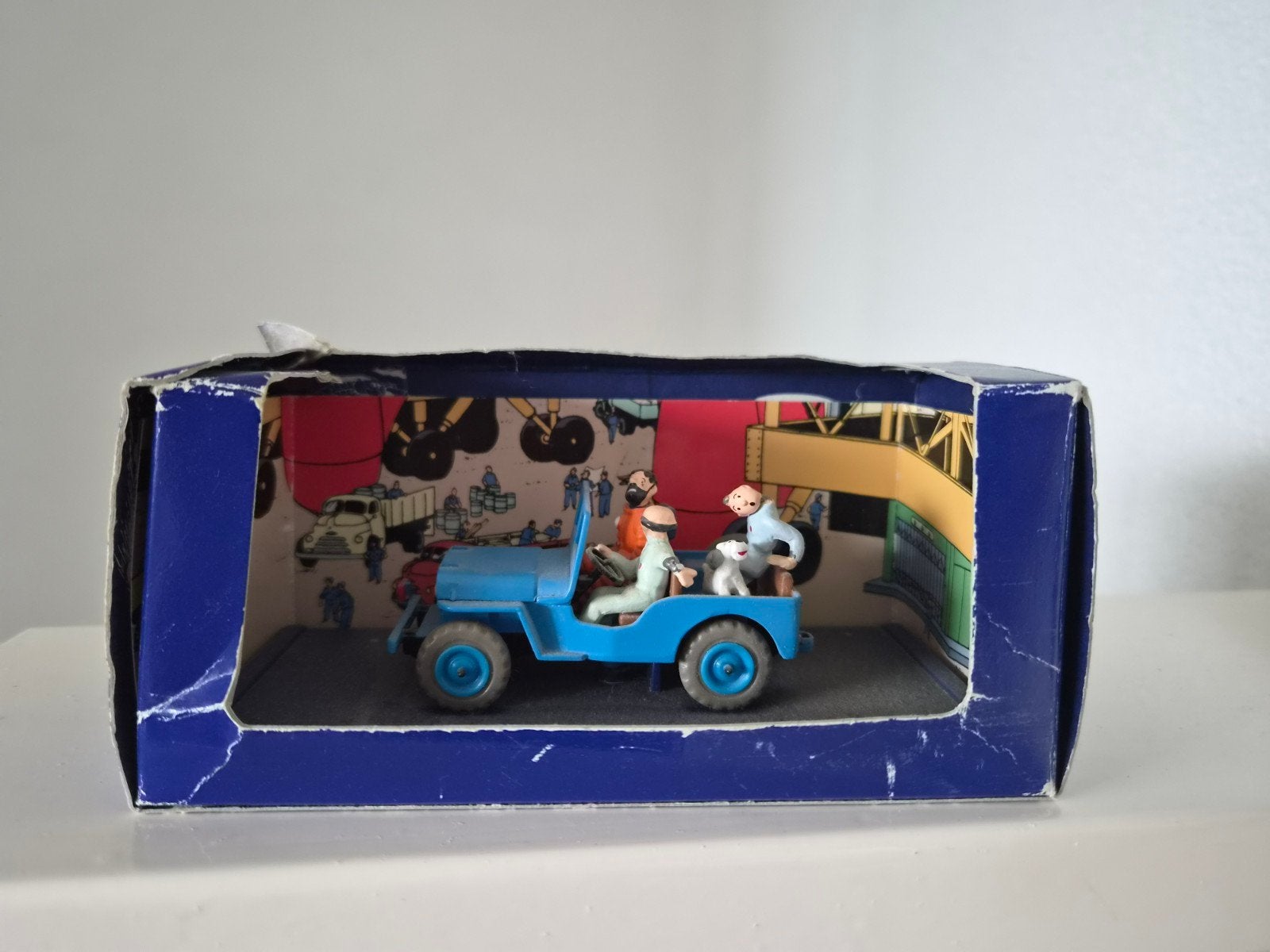 Kuifje Jeep Willys CJ 2a modelauto - Objectif Lune, 1:50 of kleiner, Auto, Zo goed als nieuw, Ophalen