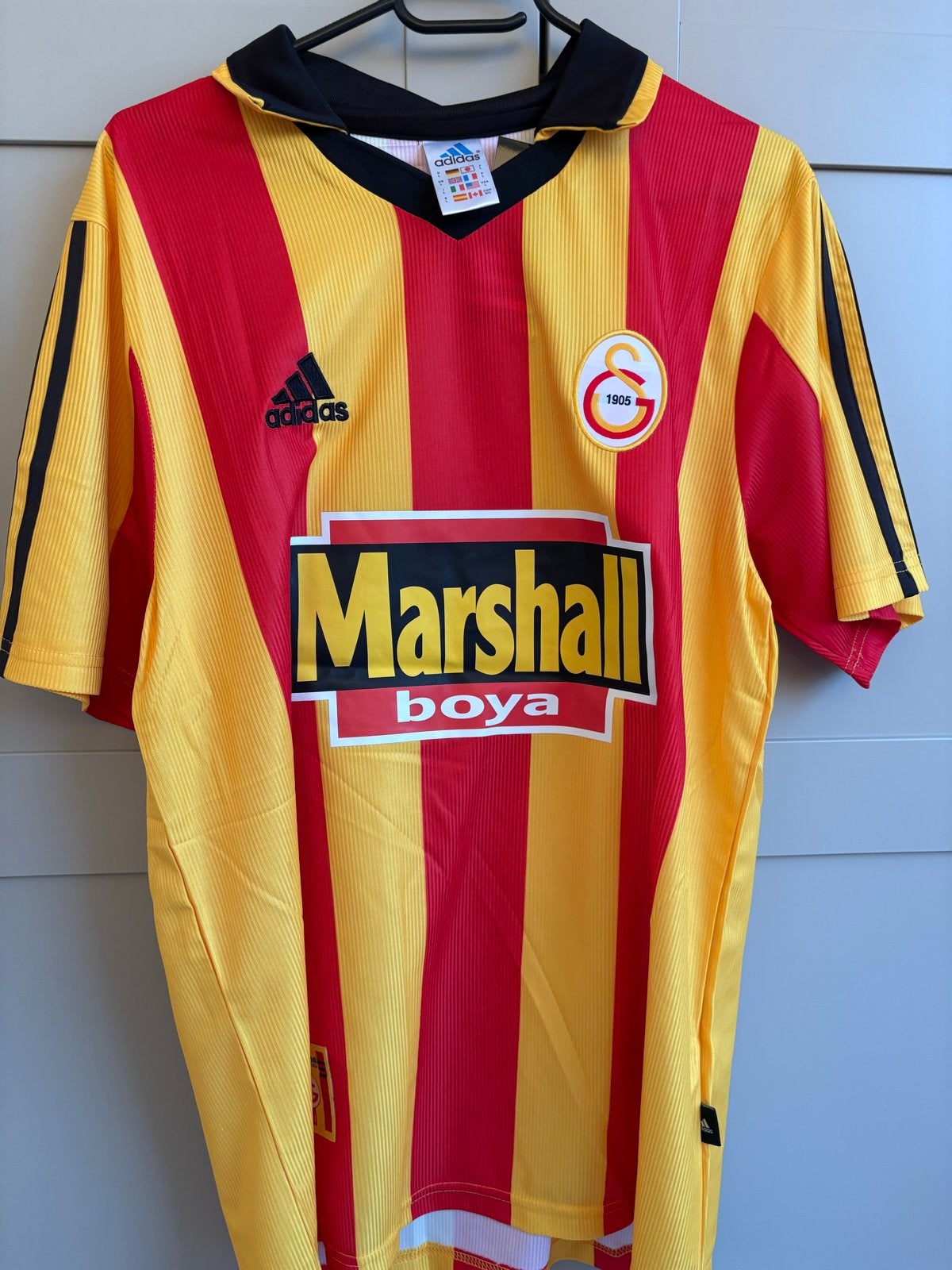 Retro Galatasaray Hasan Sas Voetbalshirt Maat L, Ophalen of Verzenden, Nieuw, Maat 52/54 (L), Meerkleurig