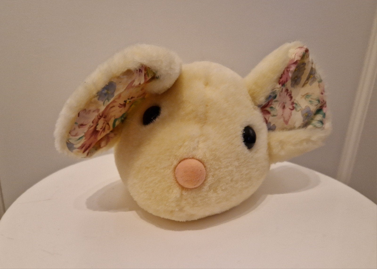 Muis met bloemetjes oren Anna Club Plush Crèmekleurig Ecru, Kinderen en Baby's, Speelgoed | Knuffels en Pluche, Muis, Gebruikt