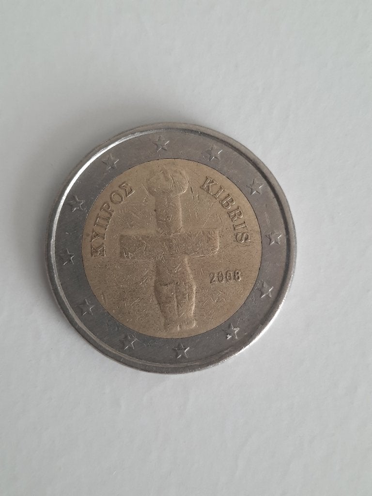 Munt 2 Euro - Cyprus 2008 - Kibris, Ophalen of Verzenden, Cyprus, 2 euro, Losse munt