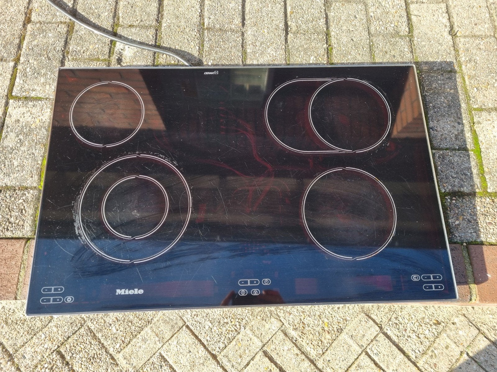 Miele KM 550 EDST Keramische Kookplaat - Gebruikt, Witgoed en Apparatuur, Ophalen, Gebruikt, Keramisch, 4 kookzones