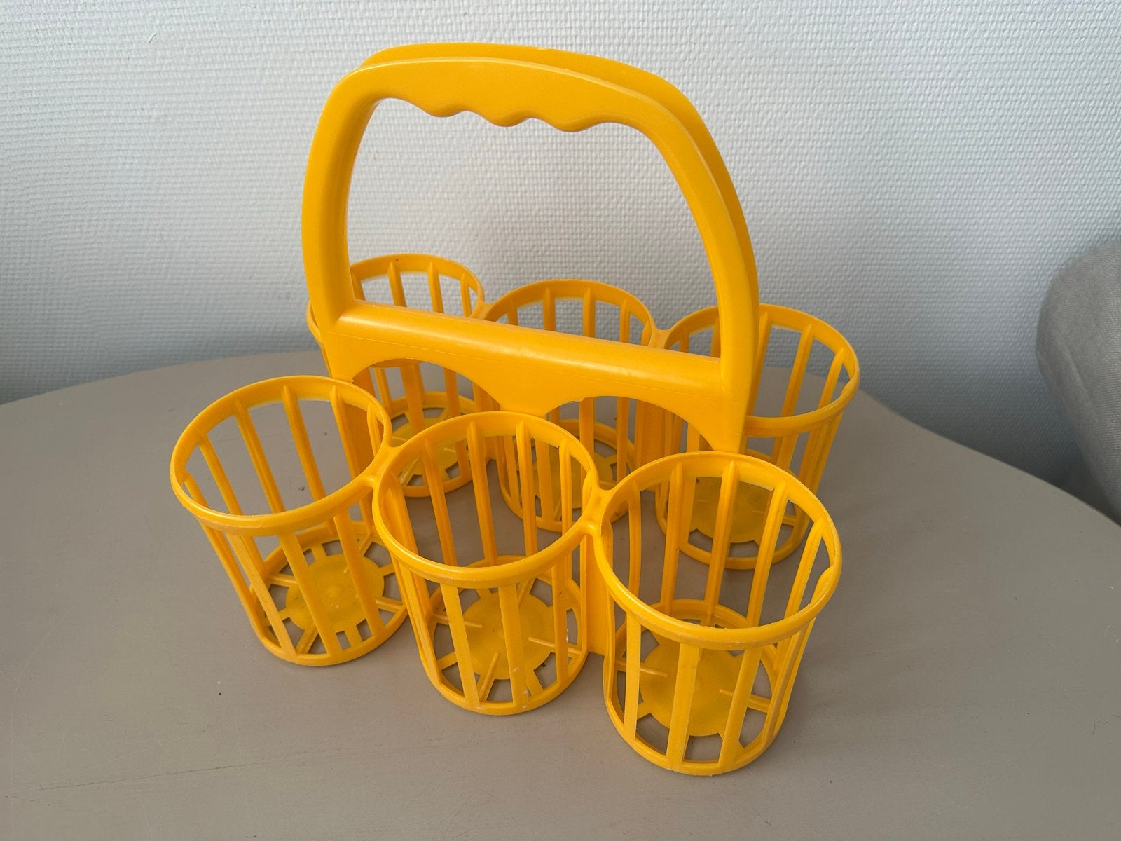 Vintage flessenrek/ flessenmand- jaren '70 stijl, Ophalen of Verzenden