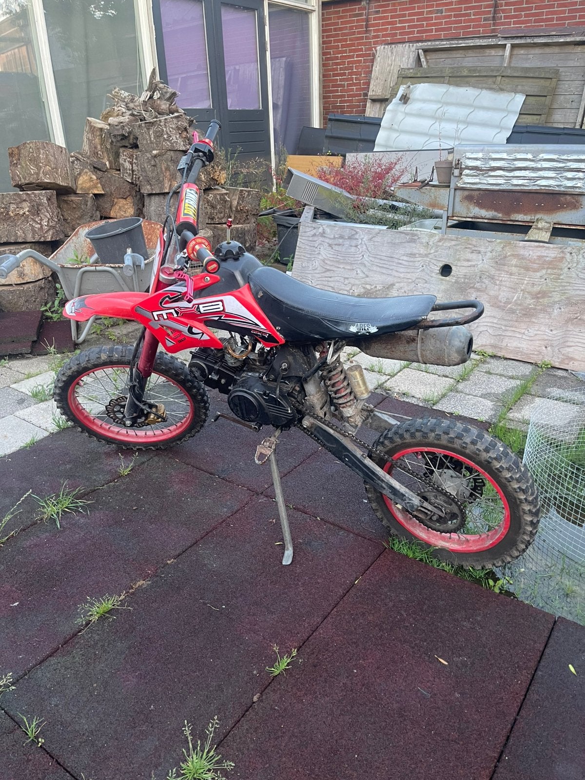 125cc pitbike, Fietsen en Brommers, Minibikes, Midibikes en Pitbikes, Gebruikt, Pitbike, Schijfrem, 125 cc