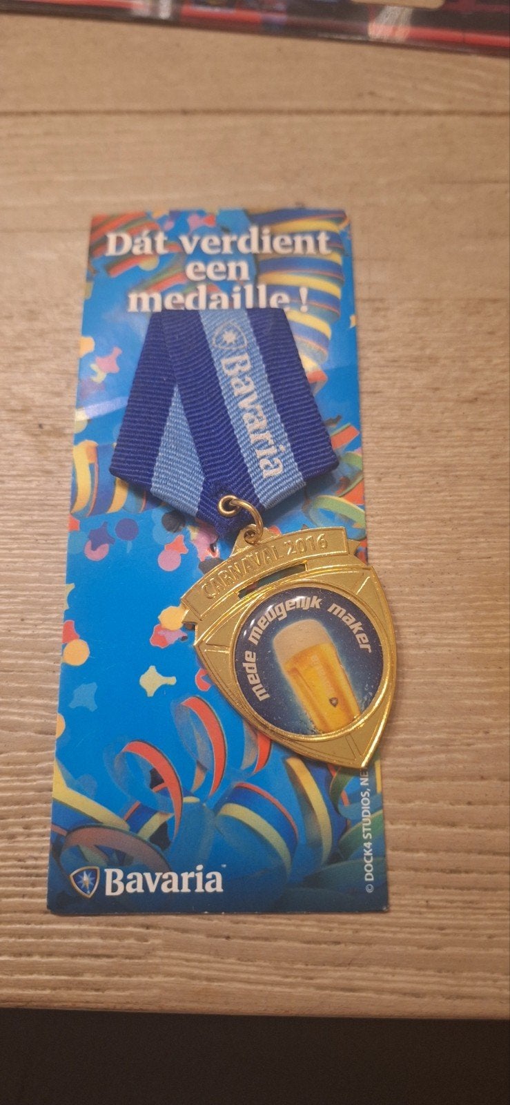Bavaria carnaval medaille 2016 (3526), Ophalen of Verzenden, Zo goed als nieuw, Reclamebord, Plaat of Schild, Bavaria