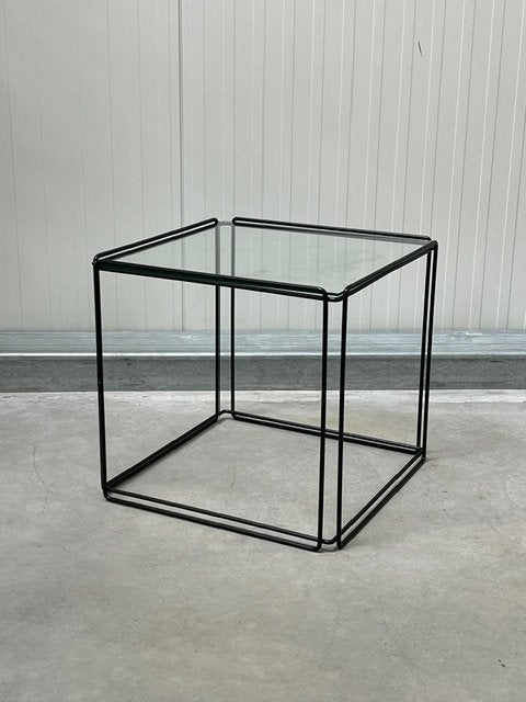 Max Sauze bijzettafel Isocele vintage design tafel zwart, Vintage, ., Ophalen of Verzenden, Metaal