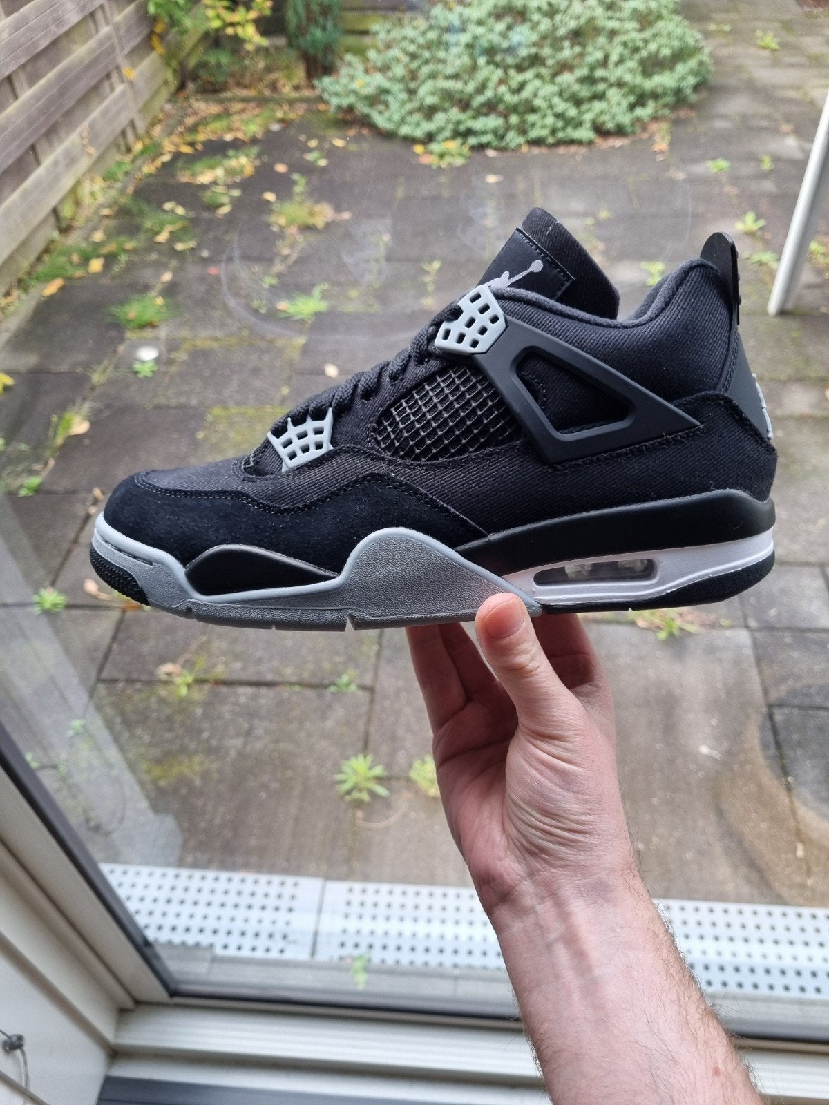 Air Jordan 4 Black Canvas maat 42, Zwart, Nieuw, Ophalen of Verzenden, Sneakers of Gympen